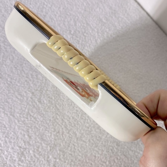 Vintage Country Ribbon Geese Cream Red Green Christmas Tray - Picture 12 of 14